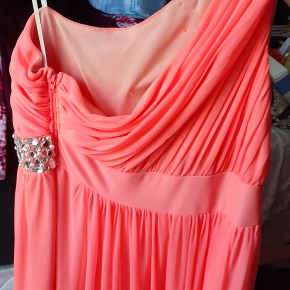 BEAUTIFUL Orange OneShoulder Dress JCPenneys SIZE9 - Picture 7 of 10